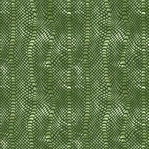 Medium Scale Animal Print - Green and Black Snake Skin