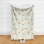 Large Scale Orange Flowers for kids and babies