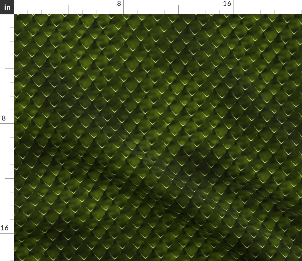 Medium Scale Animal Print - Dark Green Dragon Scale