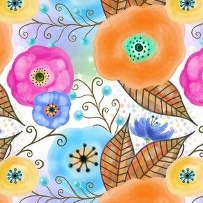 Smaller Colorful Wildflower Garden Collage