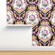 Baroque Decorative Pink Floral Design -100335