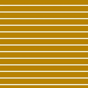 Dark Goldenrod Pin Stripe Pattern Horizontal in White