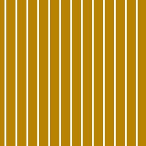 Dark Goldenrod Pin Stripe Pattern Vertical in White