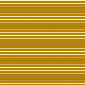 Small Dark Goldenrod Pin Stripe Pattern Horizontal in White