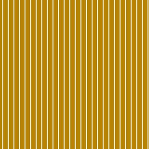 Small Dark Goldenrod Pin Stripe Pattern Vertical in White