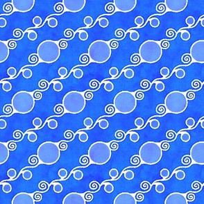 Spiral and Circle Chains - blue
