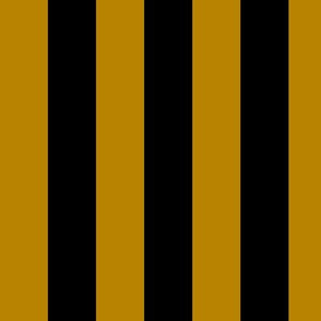 Large Dark Goldenrod Awning Stripe Pattern Vertical in Black