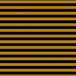 Dark Goldenrod Bengal Stripe Pattern Horizontal in Black