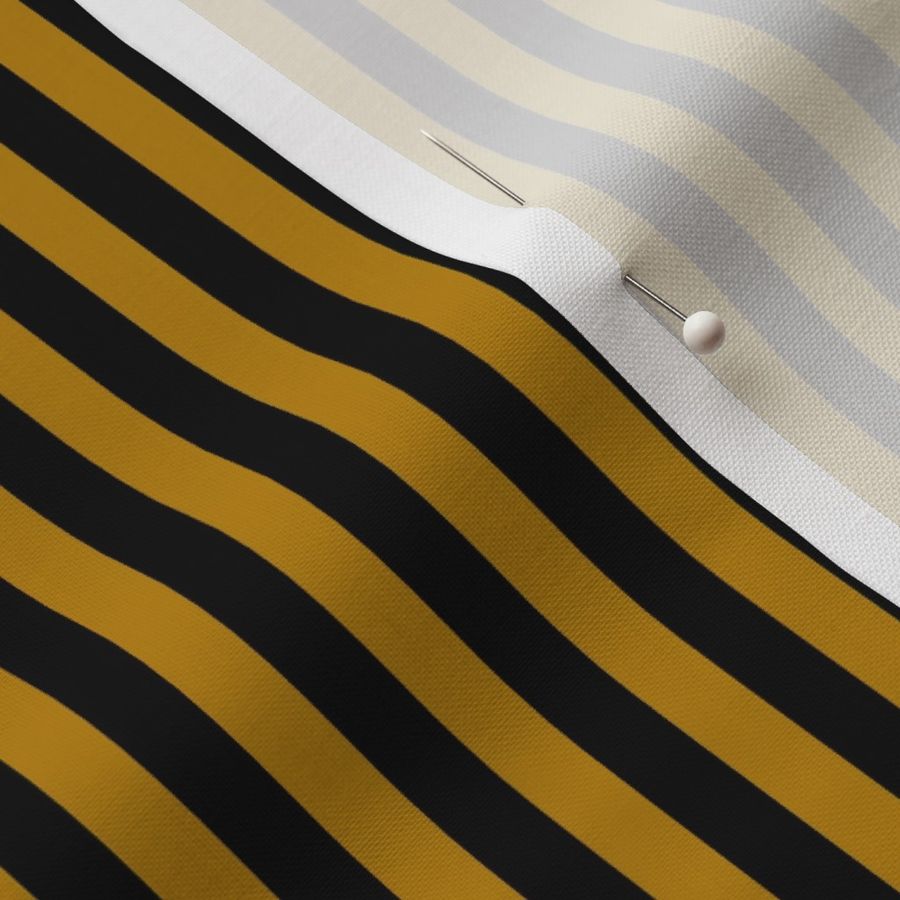 Dark Goldenrod Bengal Stripe Pattern Vertical in Black