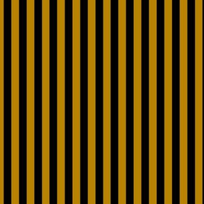 Dark Goldenrod Bengal Stripe Pattern Vertical in Black