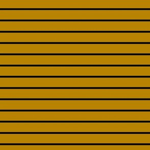 Dark Goldenrod Pin Stripe Pattern Horizontal in Black