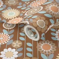 Copper Patina, Folksy Floral / Folk Art / Earth Tones / Medium