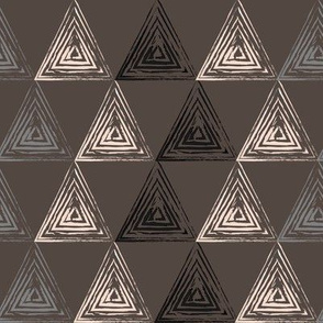 mono triangles // brown backgroun