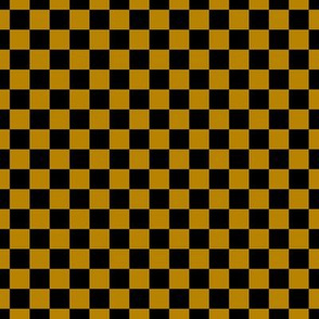 Checker Pattern - Dark Goldenrod and Black