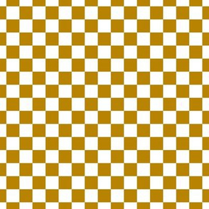 Checker Pattern - Dark Goldenrod and White