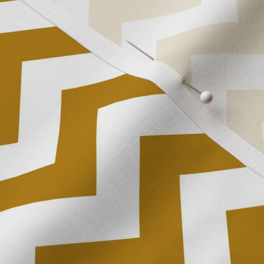 Chevron Pattern - Dark Goldenrod and White