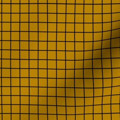 Grid Pattern - Dark Goldenrod and Black