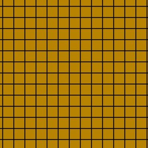 Grid Pattern - Dark Goldenrod and Black
