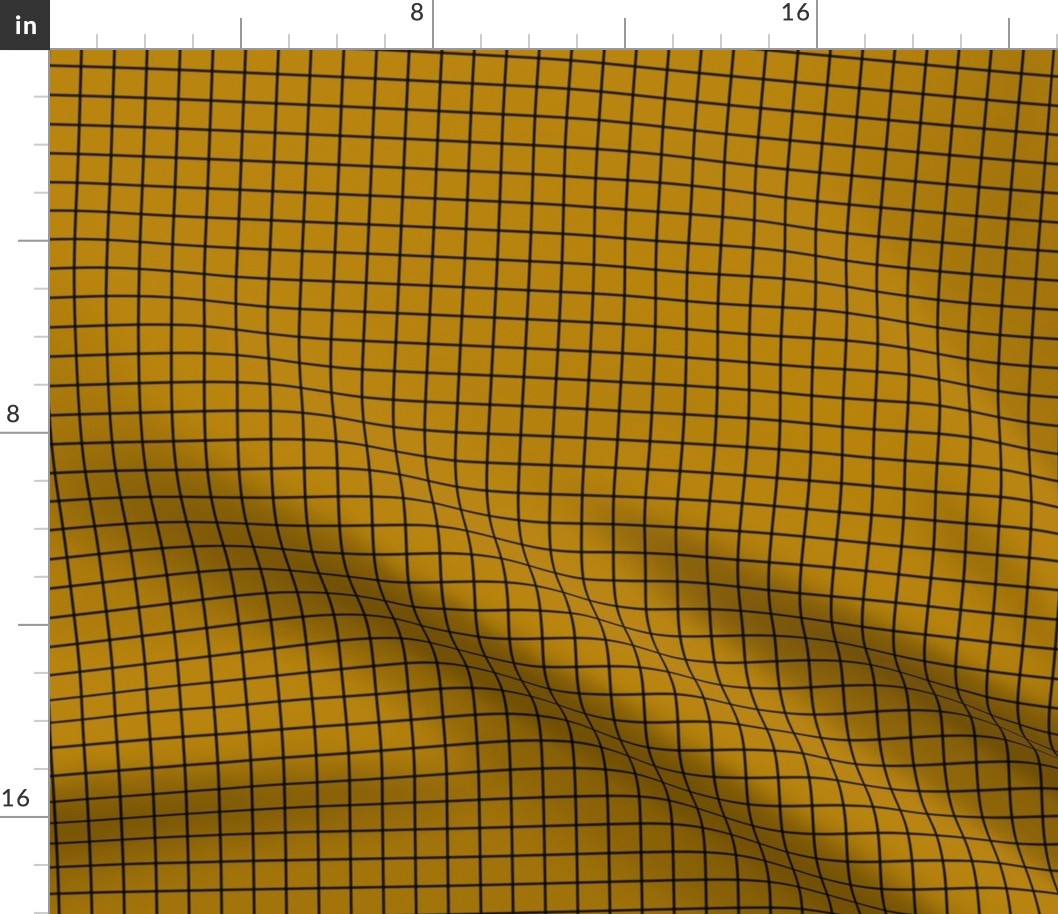 Grid Pattern - Dark Goldenrod and Black