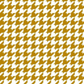 Houndstooth Pattern - Dark Goldenrod and White