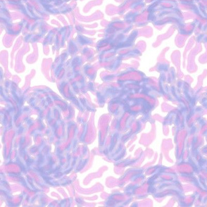 Nebula, pink-purple wavy spots on a white background