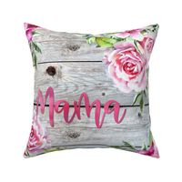 Mama with Pink Roses 18 inch square