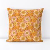 Avery Retro Floral On Caramel-small scale