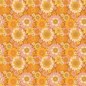 Avery Retro Floral On Caramel-small scale