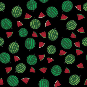 Watermelon Medley on black  MEDIUM scale
