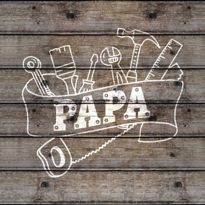 Papa Tools 18 inch square on barn wood