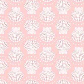 2 directional - Pretty Scallop Shells - pink -small scale