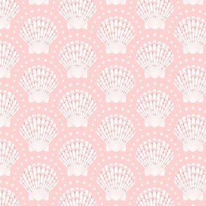 Pretty Scallop Shells - pink -small scale