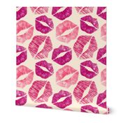 Pattern Lips in Pink Lipstick