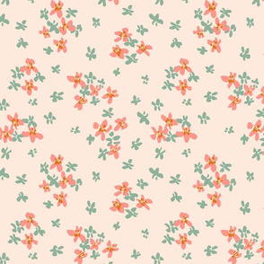 Medium scale - Ditsy darling blooms vector pattern.
