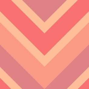 basic jumbo  peach chevron by rysunki_malunki