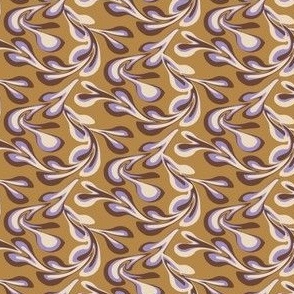 marbling abstract in brown and purple by rysunki_malunki