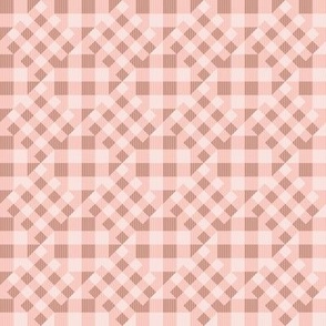 pink checkered coordinate by rysunki_malunki