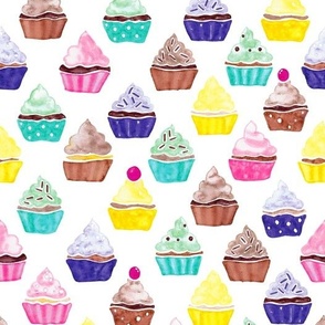 Watercolour Cupcakes
