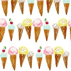 Watercolour Ice Creams