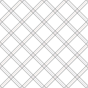 linear grid plaid on white by rysunki_malunki