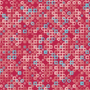 geo tiles on viva magenta by rysunki_malunki