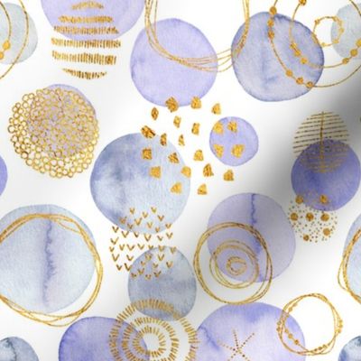 Abstract Circles | Purple and Gold