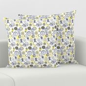 Abstract Circles | Grey Yellow Small Scale