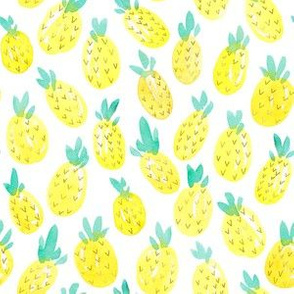 Watercolour Pineapples