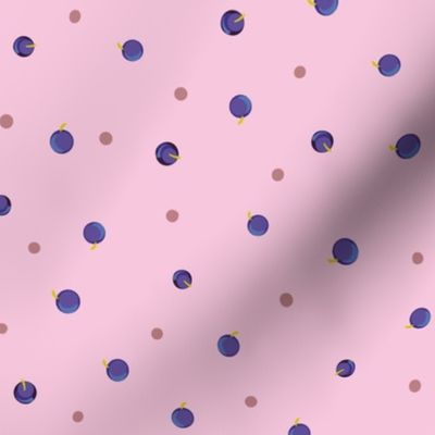 blueberries on pink by rysunki_malunki