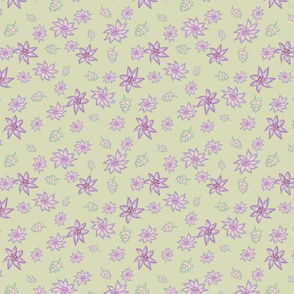 floral in lilac and green by rysunki_malunki