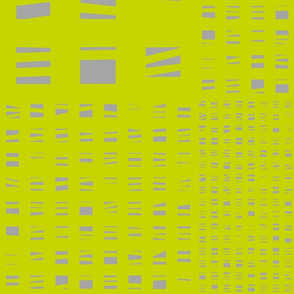 Hip to be Square - Gingham Geometric, bright green over gray, jumbo scale 24"