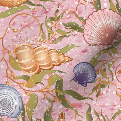 Sea Shells & Kelp-Shell Pink-L