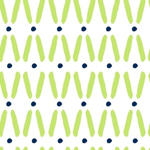 Linedot Trellis White/Bright Lime