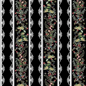 HUMMINGBIRD VINE STRIPE - HUMMINGBIRD COLLECTION (BLACK)